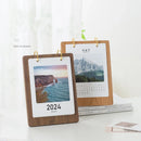 Axyaa Wooden Creative Literary Desktop Calendar Office Note Work Calendar