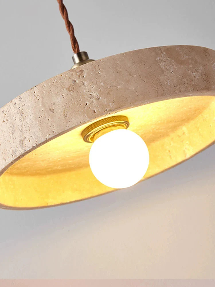 Axya Stone Pendant Chandelier for Ceiling Lighting, Wabi-sabi Style, Retro Design