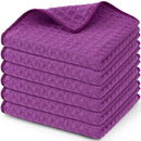 Axyaa Microfiber Waffle Kitchen Towels - Ultra Absorbent Cleaning Rags