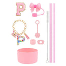 Axyaa 10pcs Tumbler Accessories Set: Straw, Cover, Cap, Boot, Stopper, Keychain, Sticker
