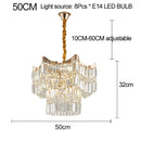 Axyaa Modern Crystal Chandelier Pendant Light - Luxury Decorative Fixture for Home