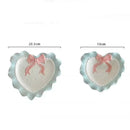Axya Love Bow Jewelry Display Tray Ceramic Plate Wavy Edge Home Decor Props