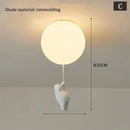 Axyaa Nordic Astronaut PVC Ball LED Pendant Lamp for Children's Nursery Room