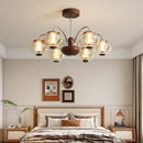 Axyaa Vintage Style LED Chandelier for Living Room, Bedroom, and Study Room