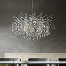 Axyaa Luxury Crystal Pendant Chandelier Chrome Gold Suspension Lamp