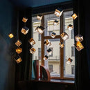 Axyaa Gold Glass Square LED Pendant Lightoom Lighting