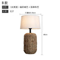 Axyaa Rattan Weave Table Lamp LED E27 Minimalist Zen Art Desk Light