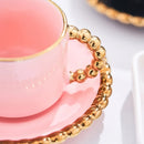 Axya Turkish Ceramic Coffee Set with Gold Inlay - Luxury Tea & Espresso Cups
