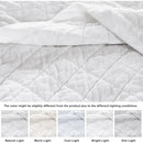 Axyaa White Cotton Oversized Cal King Quilt Set - Soft Lightweight Bedspread
