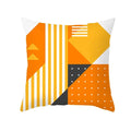 Axyaa Yellow Orange Abstract Geometry Print Pillow Cover 45x45cm