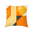 Axyaa Yellow Orange Abstract Geometry Print Pillow Cover 45x45cm