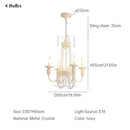Axyaa French Crystal Chandelier Wall Lamp for Bedroom Princess Room