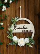 Ramadan Festival Wooden Doorplate Wreath - Axyaa Spring Garland Hanging Ornaments