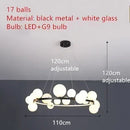 Axyaa Glass Bubble LED Chandelier, Modern Home Decor Lighting