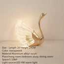 Axyaa Swan LED Desk Lamp - Golden Contemporary Home Decor