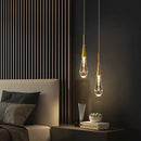 Axyaa LED Crystal Chandelier Pendant Light, Modern Gold Kitchen Island Lighting