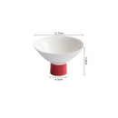 Axyaa Ceramic High Leg Dessert Bowl - Specialty Tableware for Molecular Cuisine