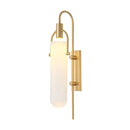 Axyaa Black/Gold Metal LED Wall Sconces with Art Glass - Modern Decor Lighting