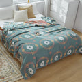 Axyaa Cotton Muslin Bedspread: Breathable Adult & Kids Jacquard Throw Blanket
