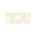 Beige Palm Leaf Prints Set, Boho Abstract Decor, Minimalist Tropical Art, Frameless Wall Decor, Axyaa