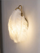 Axyaa Feather Wall Lamp: Modern Minimalist Bedside Lamp for a Warm & Romantic Ambiance