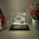 Santa Claus 3D Illusion Night Light by Axyaa - LED Desk Lamp for Christmas Decor
