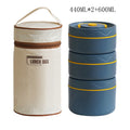 Axyaa Double-layer Insulated Stainless Steel Lunch Box with Storage Bag