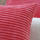 Axyaa Striped Velvet Corduroy Cushion Covers for Sofa - 30x50cm Nordic Style