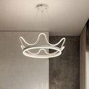 Modern Nordic LED Crown Chandelier by Axyaa - Elegant Lighting Fixture for Dining Room