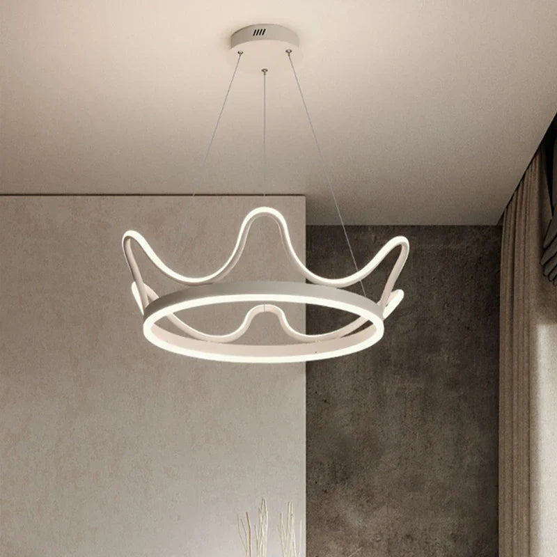 Modern Nordic LED Crown Chandelier by Axyaa - Elegant Lighting Fixture for Dining Room