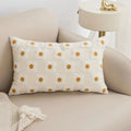 Axyaa Rural White Flower Pillow Cover - Pastoral Style Home Decor Pillowcase