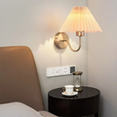 Axyaa Nordic Fan Shaped Wall Lamp with Pleated Design for Home Decor Lighting