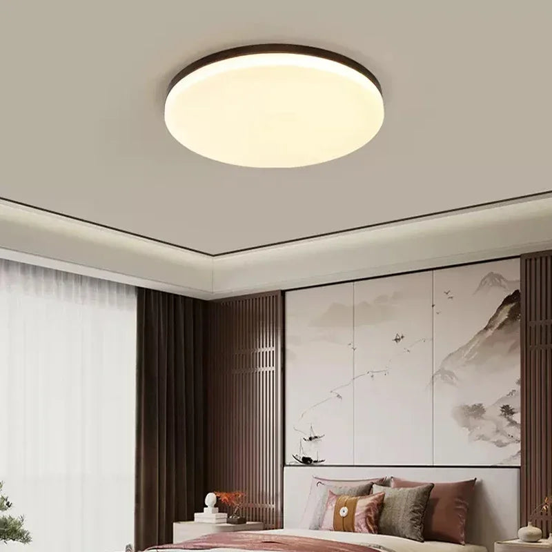 Nordic Wood Ceiling Light Bedroom Living Room Axyaa LED Home Lights