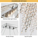 Axyaa Crystal LED Chandelier: Nordic Modern Luxury Lighting