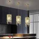 Axyaa Crystal Dining Room Round Pendant Light Luxury Fixture