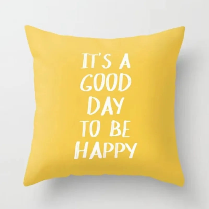 Yellow Giraffe Design Throw Pillow Cover for Home Decor by Axyaa