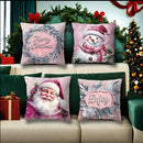 Cute Snowman Santa Claus Pillowcase by Axyaa - Home Decoration