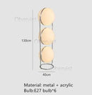 Axyaa Chrome LED Desk Lamp with White Acrylic Ball Lights