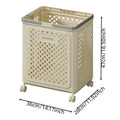 Yoga Mat Storage Basket & Collapsible Laundry Bin with Wheels by Axyaa