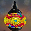 Axyaa Turkish Swirling Dance Mosaic Table Lamp Glass Bed Light Vintage Romantic Glass Mosaic Lamp