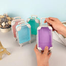 Axyaa Mini Clear Suitcase Storage Box for Candy, Jewelry & False Eyelashes