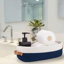 Axyaa Cotton Rope Storage Basket with Handle - Large Capacity Desktop Organizer