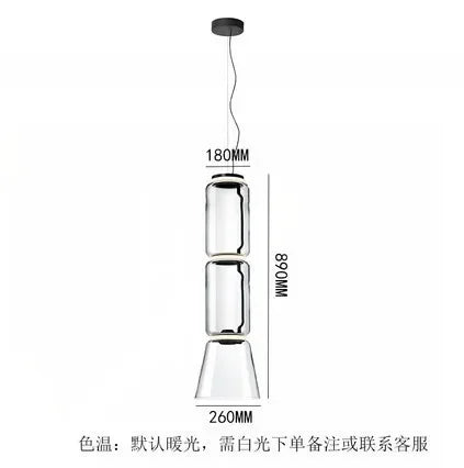 Modern Nordic Chandelier for Dining Room by Axyaa - Glass Jars Led Pendant Light