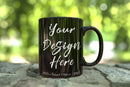 Axyaa Custom Logo Ceramic Coffee Mug 350ml - Black Branded Company Cup Gift
