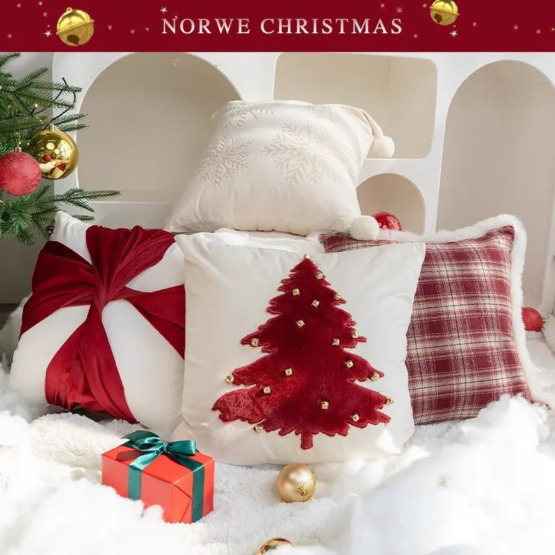 Axyaa Christmas Bell Pillow Cover - Holiday Tree Decoration & Gift