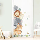 Axyaa Cartoon Animal Wall Stickers: Elephant, Giraffe, Tiger - Kids Room Decal