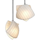 Axyaa White Chandelier Lightshade for Kitchen Island - French Country Minimalist Hanging Light
