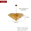 Axyaa Retro Green Glass Chandelier for Home Decoration