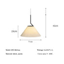 Cream Pleated Pendant Light for Living Room | Axyaa Chandelier | Nordic Style Loft Hanging Lamp