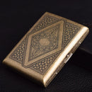 Axya Copper Knurled Cigarette Case, Ultra-thin Portable Smoking Set - Men's Gift